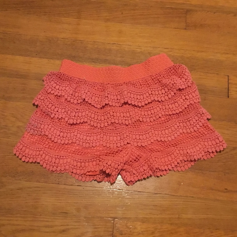 Girls lacy trim shorts from Lapis Girl